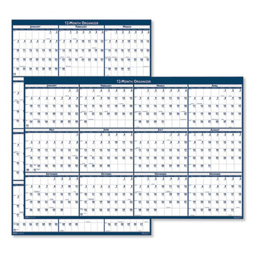 House of Doolittle™ Recycled Poster Style Reversible-erasable Yearly Wall Calendar, 18 X 24, White-blue-gray Sheets, 12-month (jan To Dec): 2022 freeshipping - TVN Wholesale